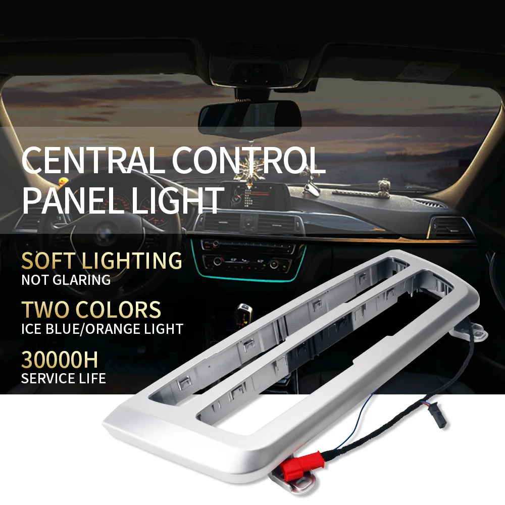 Car LED Ambient Light For BMW 3 Series 4 Series F30 F35 Center Console AC Panel Radio Trim LED 2 Color Dashboard Atmosphere Lamp