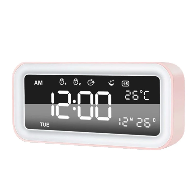 

Rechargeable Luminous Alarm Clock Electronic Square Shape Night Light Digital Clock Despertador Led Digital Watch