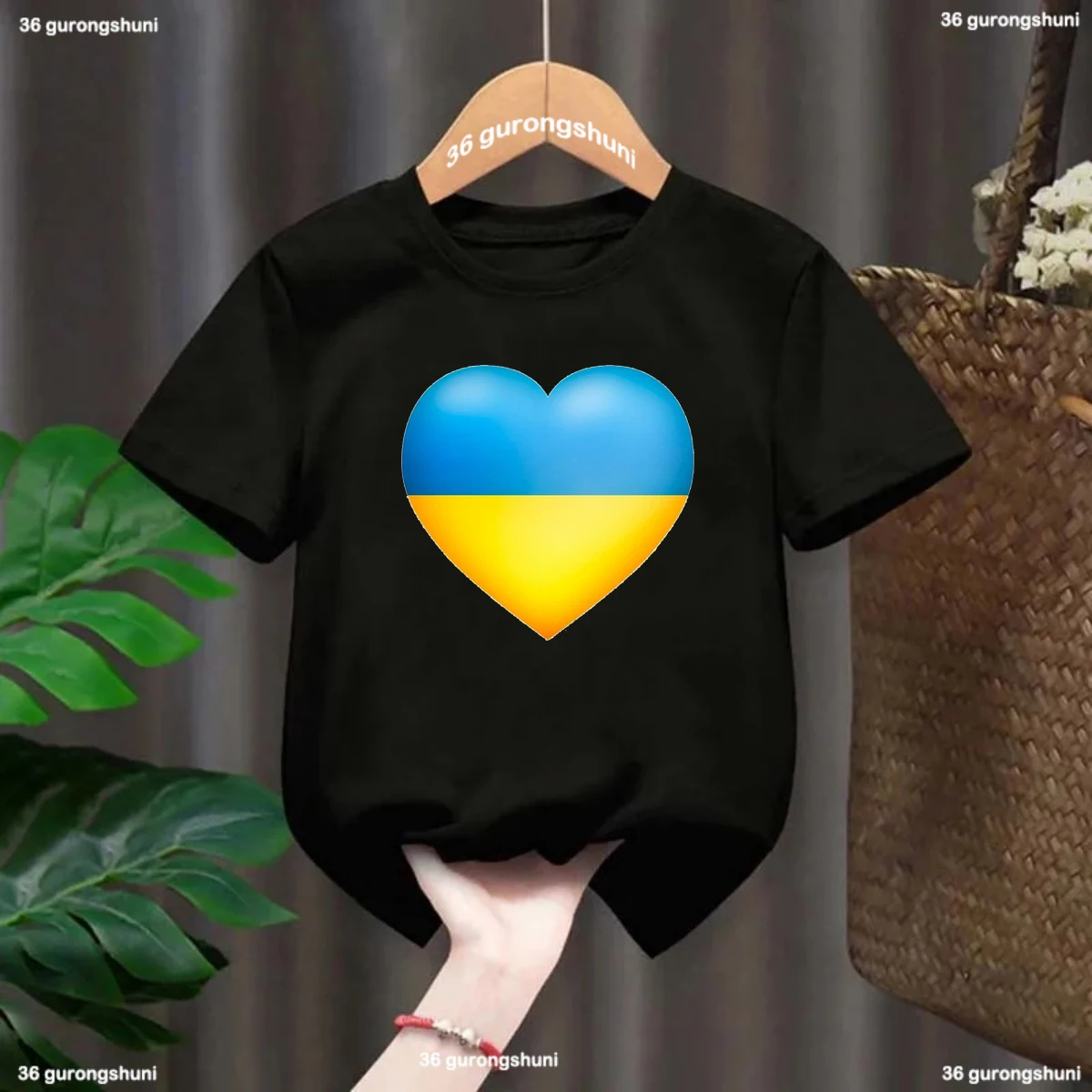 T-shirt de manga curta para menino e menina, unisex, preto, russo, amor, rússia, amor, harajuku