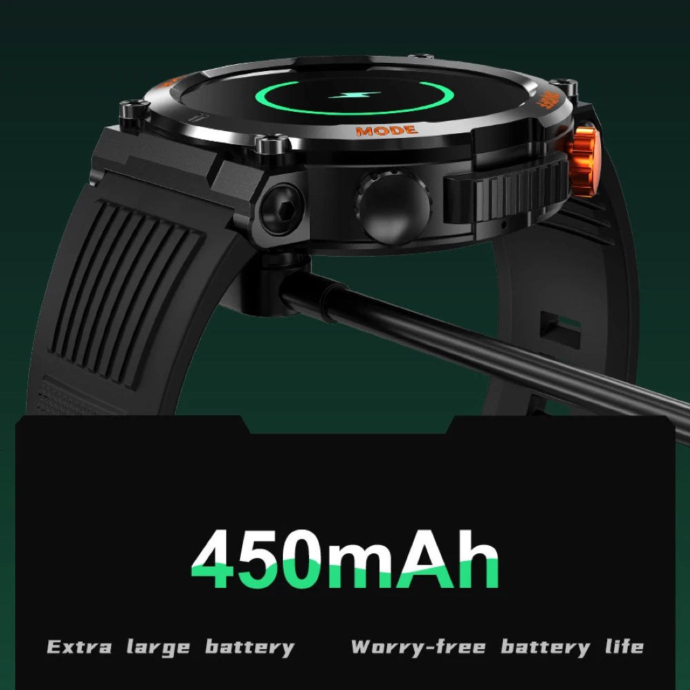 2025 New Blue Tooth Call Smart Watch 1.46" Led Lighting Lamp Watches Heart Rate Waterproof Sport Tracker Outdoors Smartwatch