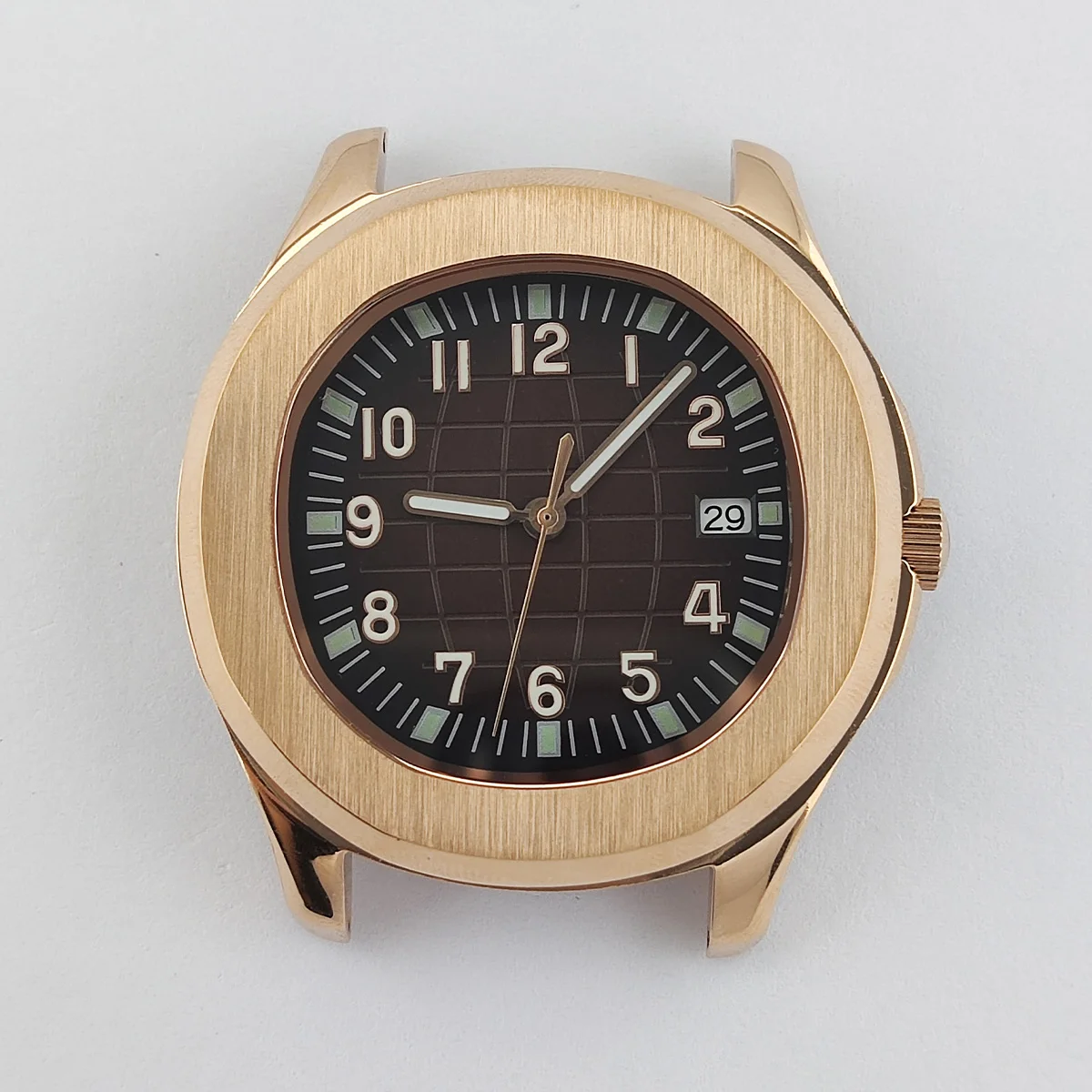 เคส NH35 41มม. NH36หน้าปัดโลโก้ตามสั่งเคสกระจกแซฟไฟร์สแตนเลสสตีลเหมาะสำหรับ Miyota8215/NH35/NH36