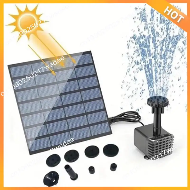 

X08A Солнечный фонтан, пруд, уличные фонтаны для ванны для птиц, плавающий сад на солнечной энергии (розовый)