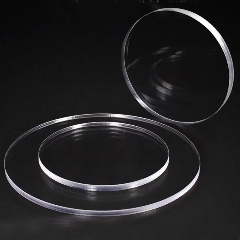 Plastic PMMA Plate Acrylic Discs Sheet Clear Plexiglass For Picture Frames Round Cake Disks Holders DIY Craft Bake Tool