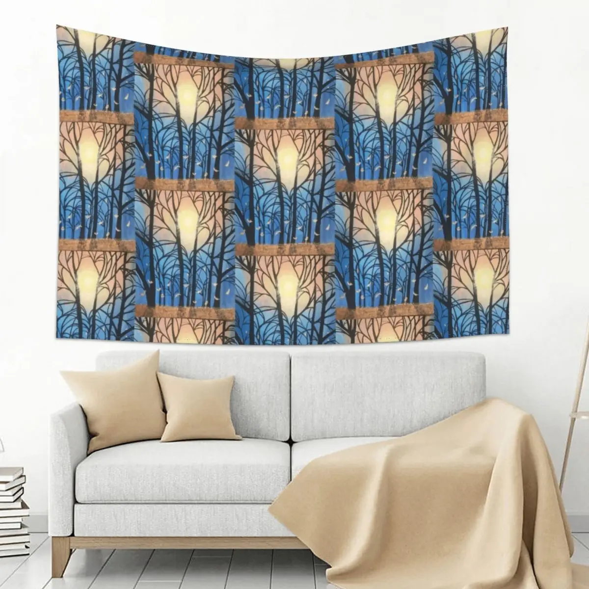 

Feathers at twilight Tapestry Wall Decoration Items Home Decorations Aesthetic Wall Hanging House Decor Tapestry