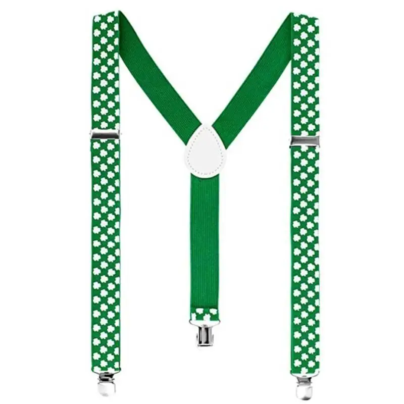 652f-聖パトリックの日のお祝い衣装サスペンダー中かっこフェスティバルテーマパーティー調節可能なショルダーストラップアイルランドアクセサリー