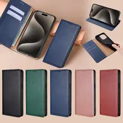 Magnetic Flip Wallet Case for Motorola E14 G64 G64Y G85 G54 Moto G Power G Play G 5G 2024 Leather Protective Cover Card Holder