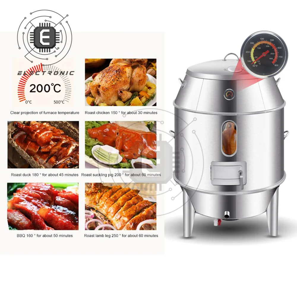 อ่านเตาอบเทอร์โมมิเตอร์สำหรับห้องครัวที่บ้านทำอาหารอุณหภูมิ0-400 ℃ BBQ เครื่องวัดอุณหภูมิสำหรับการย่างที่มีควัน