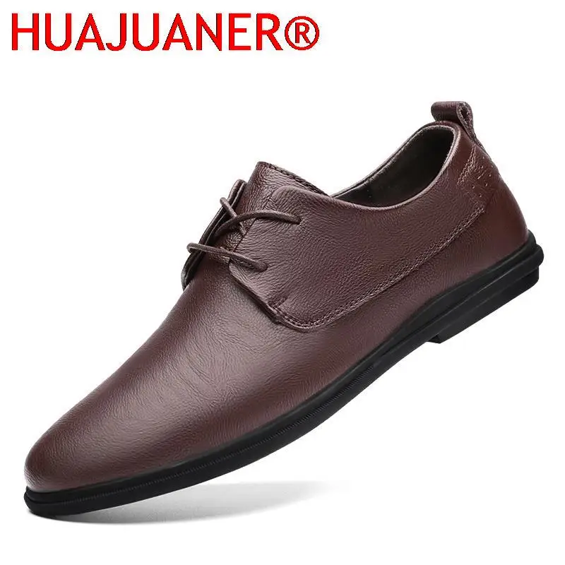 

High Quality Male Casual Genuine Leather Oxford Shoes British Style Office Comfortable Prom Evening Long Dresses Adulto Shoes