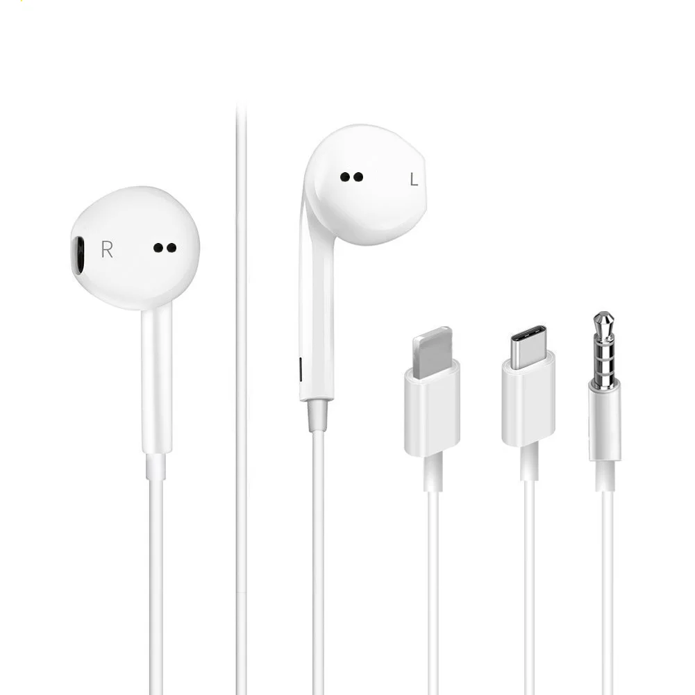 C타입 유선 헤드폰, 3.5mm Ios 유선 이어폰, 삼성 S23 22 샤오미 레드미 노트 12 포코 화웨이 아이폰 유선 헤드셋