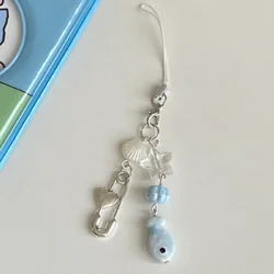 Fun Cartoon Hanging Chain Mobile Phone Chain Bead Pendant Cute Little Fish Niche Camera Hanging Accessory Versatile Women