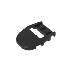 Gobricks GDS-2195 Zakrzywiony klin 4 x 3 z wycięciem, dwoma kołkami kompatybilny z lego 27944 Montuje klocki