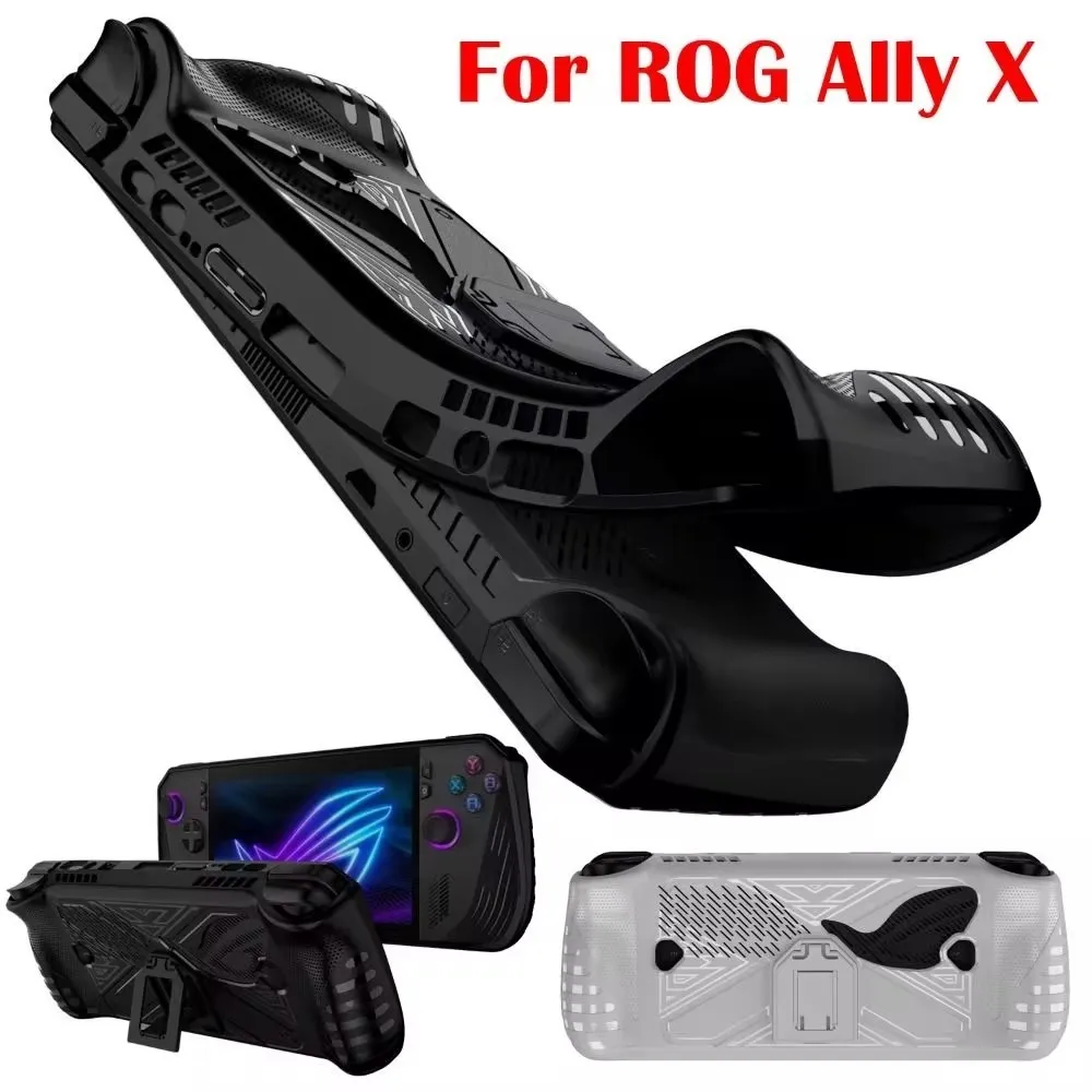 With Kickstand Gaming Handhelds Protective Case Soft Shockproof Game Console Cover Ergonomical for ASUS ROG Ally X 2024