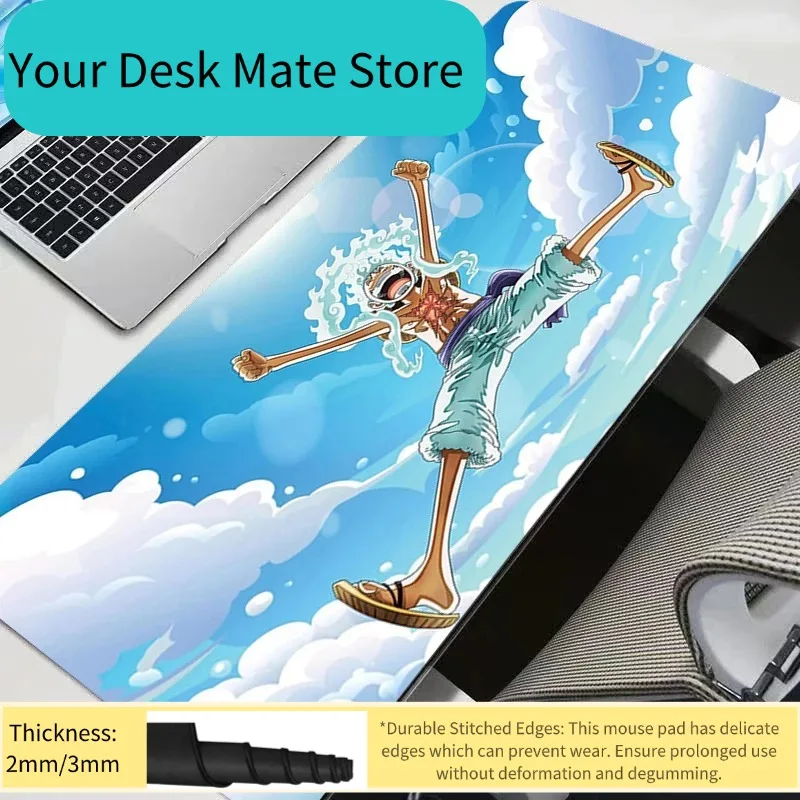 

Коврик для мыши One Piece Monkey D. Luffy Gear 5 Nika, удлиненный, нескользящий, грязеотталкивающий, для геймеров