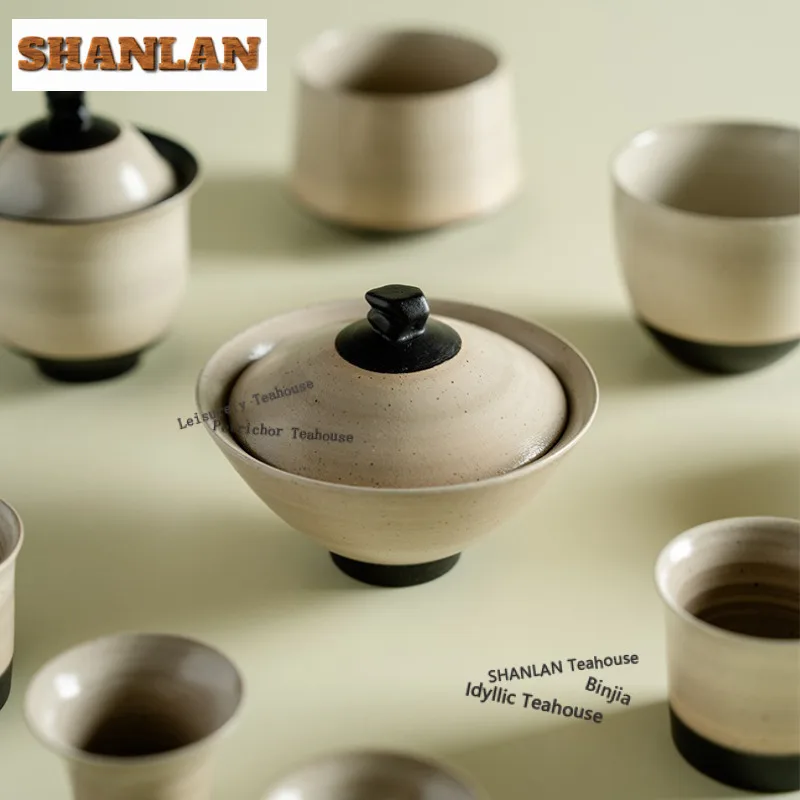 

Древняя сырая керамика Гавань, креативная чашка, блюдце, чайная варенька, чайная чаша с крышкой, комплект чайника, крышка, чаша, коллекция предметов для чая, подарок