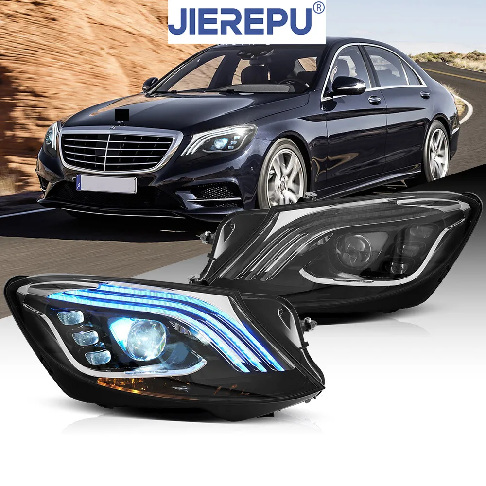 

1Pair Turn Signal Upgrade FULL LED Headlights DRL For 14-17 Mercedes Benz S Class Animation