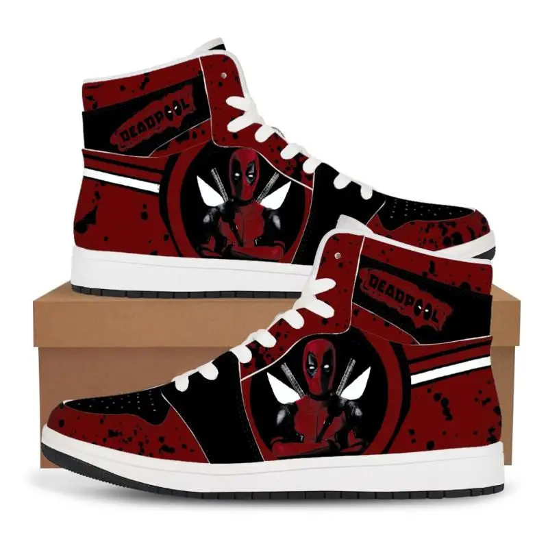 SpiderMan Anime high-tops Sneakers Casual Shoes Basketball Shoes Cartoon Printing NEW Comfortable Flat Shoes men Birthday Gift