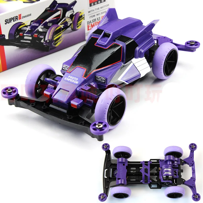 Daxing 1/32 Mini 4WD Car Model Black Proto Emperor/ Cannonball/ Dancing Doll with S2 Chassis Model Cars