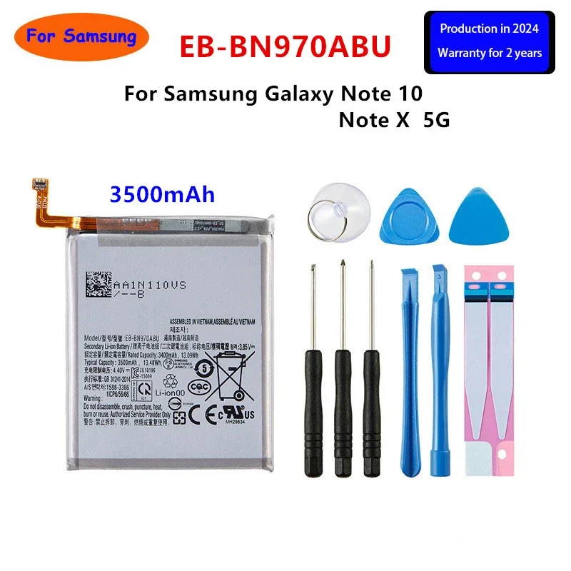 

Brand New EB-BN970ABU Replacement 3500mAh Battery For Samsung Galaxy Note 10 Note X Note10 NoteX Note10 5G Batteries+Tools