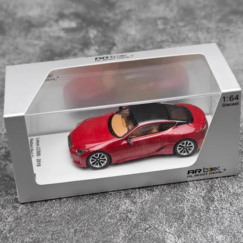 AR 박스 다이캐스트 1:64 스케일 2018 LC500 합금 차량 모델 완성 시뮬레이션 컬렉션 장식 성인 소년 선물 디스플레이
