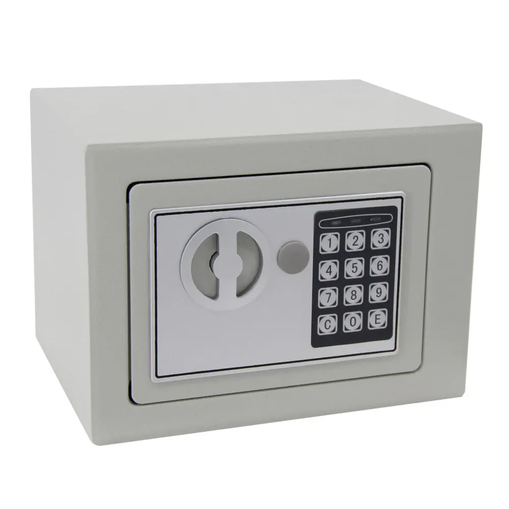 170*230*170mm Digital High Quality Simple Keypad Safe Light Gray