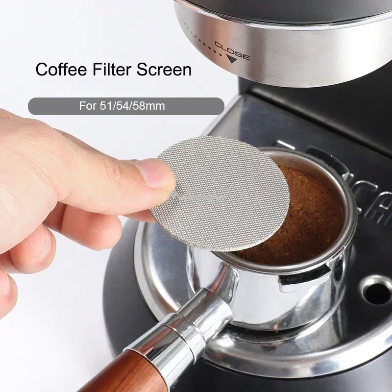 

51/53/58mm Reusable Coffee Filter Screen Heat Resistant Mesh Portafilter Barista Coffee Making Puck Screen for Espresso Machine