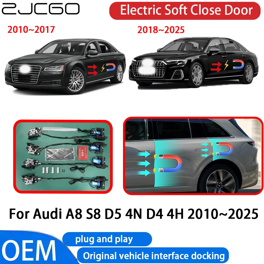 

for Audi A8 S8 D5 4N D4 4H 2010-2025 Car Automatic Electric Soft Close Door Closer System OEM Plug and Play Comfort Closing