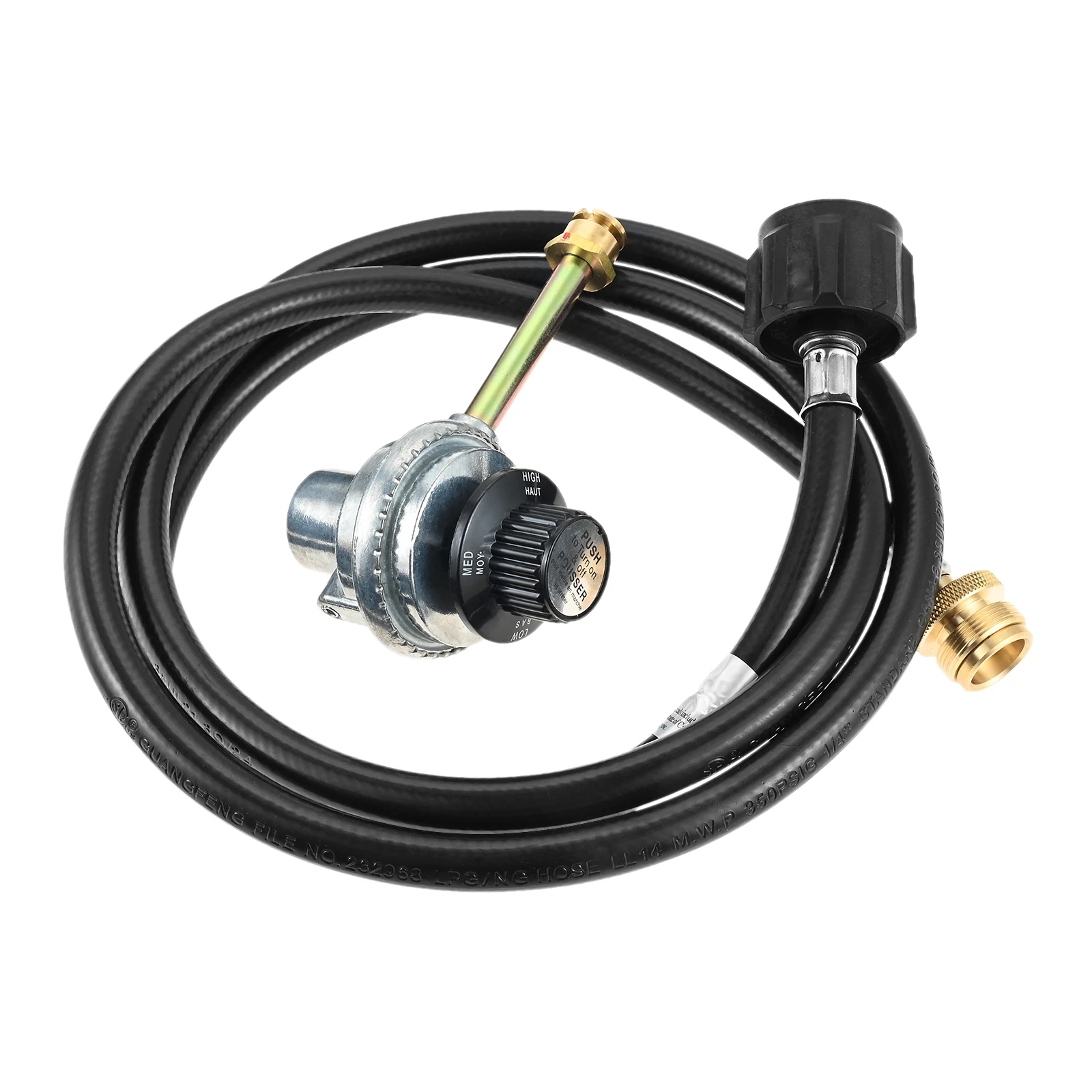 

6 футов 29102349 Регулирующий клапан с адаптером для пропанового шланга для Charbroil Grill2Go Tru-Infrared для QCC-1/Type-1 от 1 до 20 фунтов