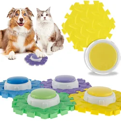 4Pcs Dog Talking Button Recordable Training Buttons for Dogs Talking Dog Buzzer with Anti-Slip Pad 30 Seconds Voice Recording