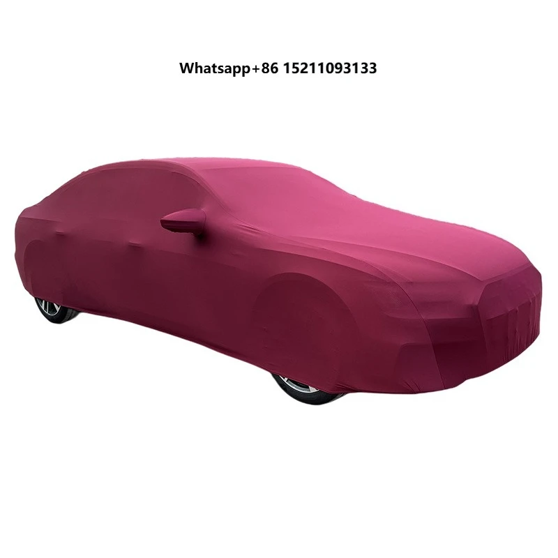 OEM Custom Foldable Elastic Velvet Fabric Car Cover Indoor Dustproof Stretch Parking Cover Manufacturer
