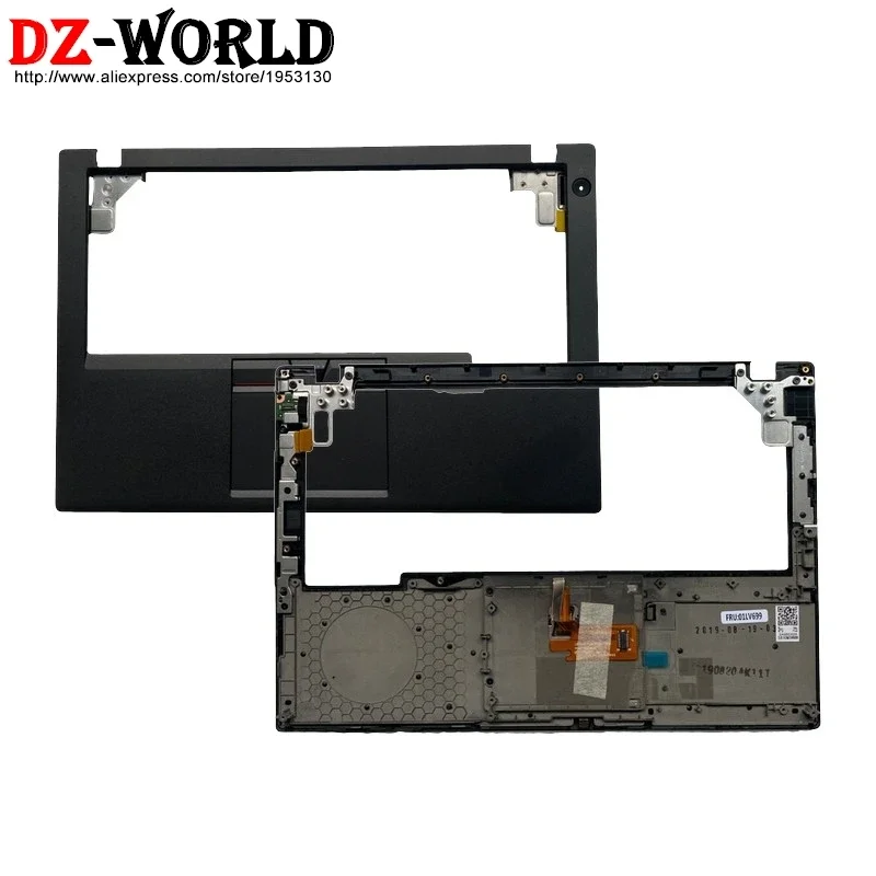 シェル-c-カバーパームレストアッパーケースキーボードベゼルフレームタッチパッド指紋穴なし-lenovo-thinkpad-x260-01lv699-用