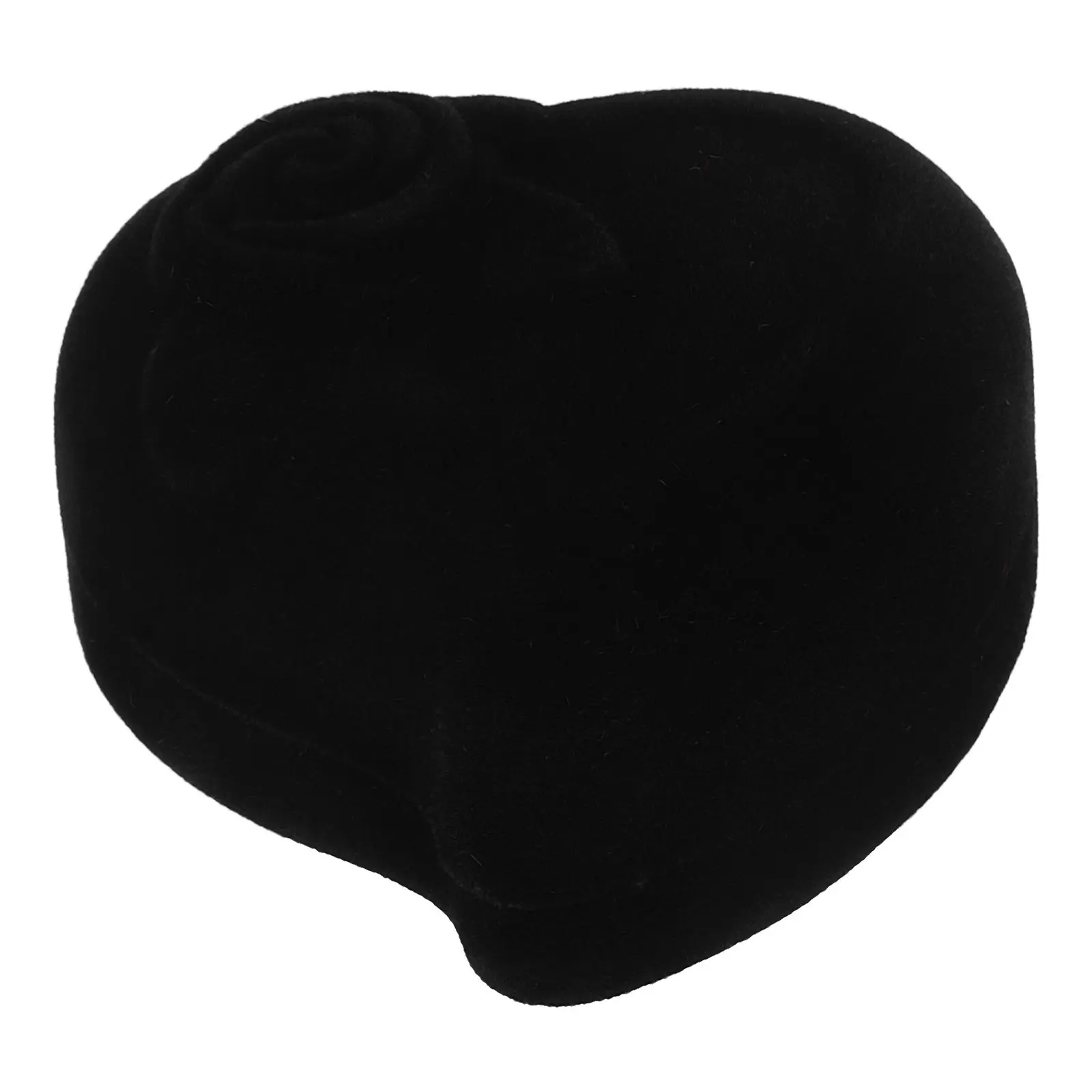 Heart Shaped Flocked Ring Box for Engagement Proposal Wedding Day Jewelry Storage Romantic Gift Holder Women Valentine Present