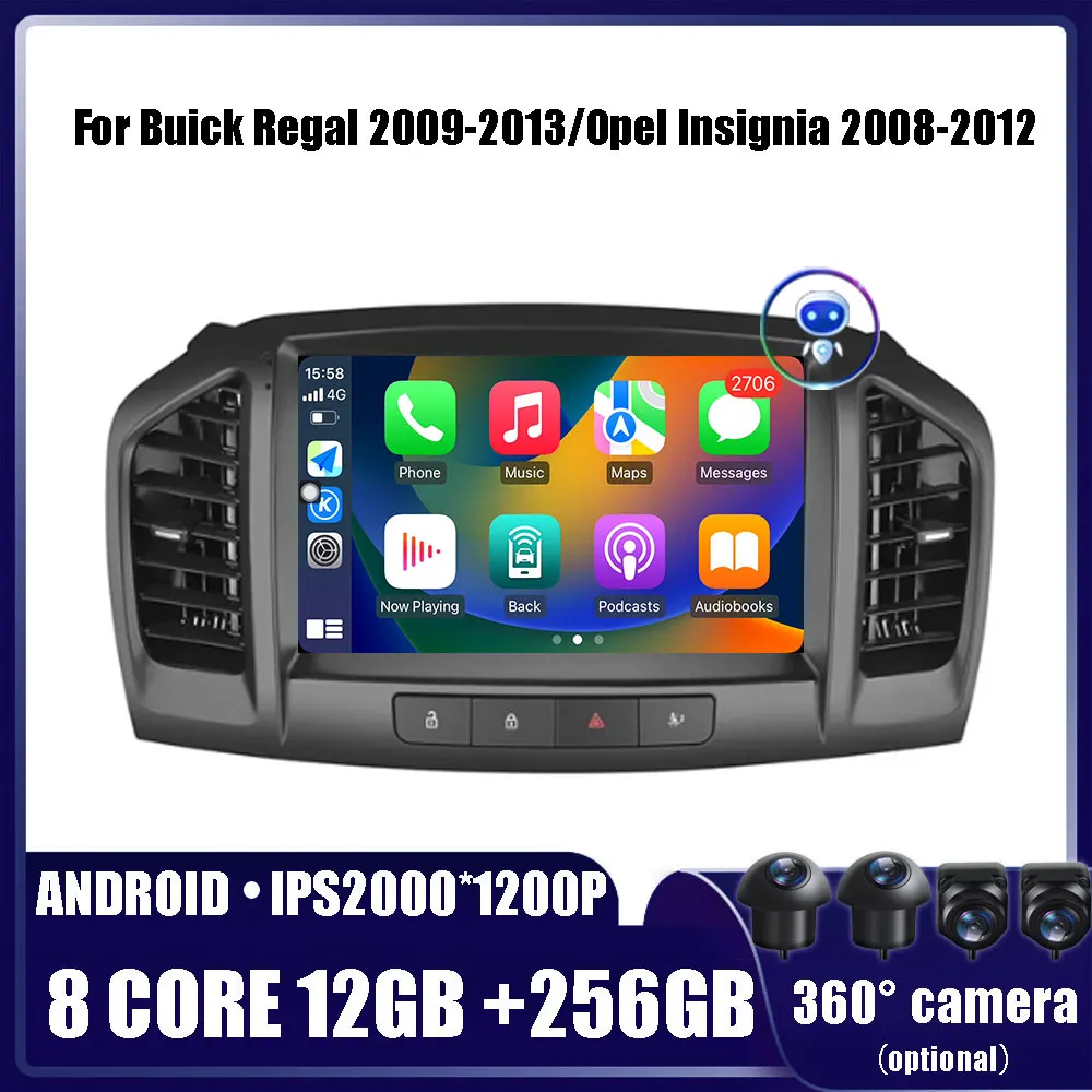 Android OS For Buick Regal 2009-2013/Opel Insignia 2008 - 2012Multimedia Video Player Car Radio Navigation stereo GPS DSP WIFI