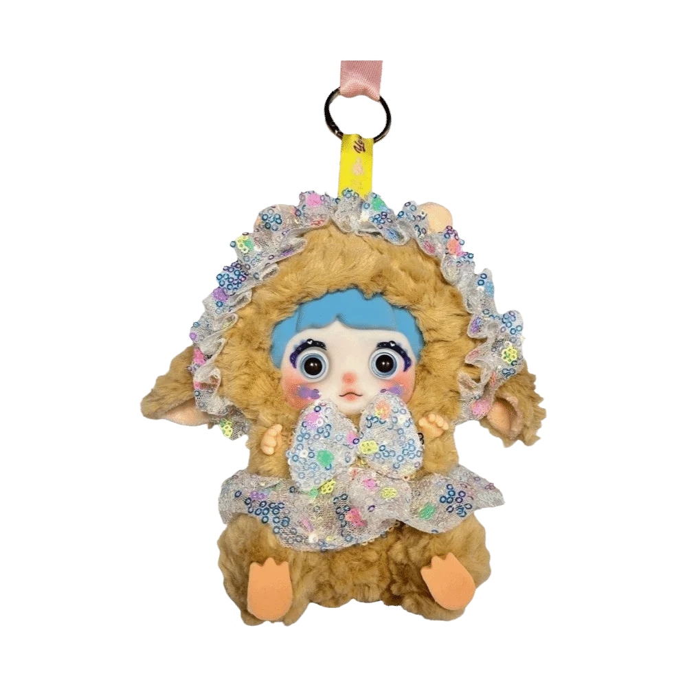 Shiny Sequined Plush Lamb Pendant Hanging Ornaments Decoration Sheep Plush Keychain Sheep New Year Kawaii Bag Charms Bag Decor