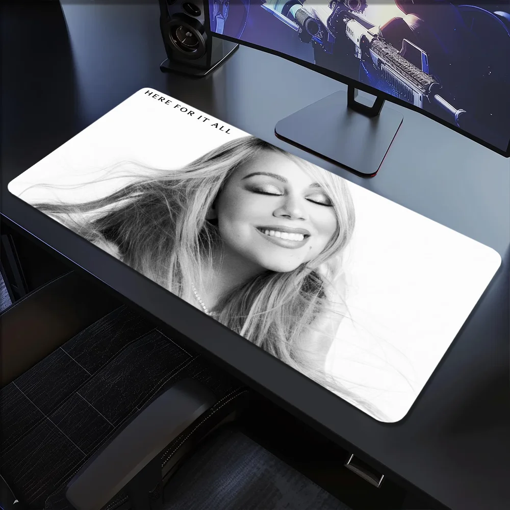 Singer Mariah Carey For lt All Mouse Pad Large Desk Mat Keyboard Ergonomic Office Rubber PC Non-slip Anti-fray Home Custom