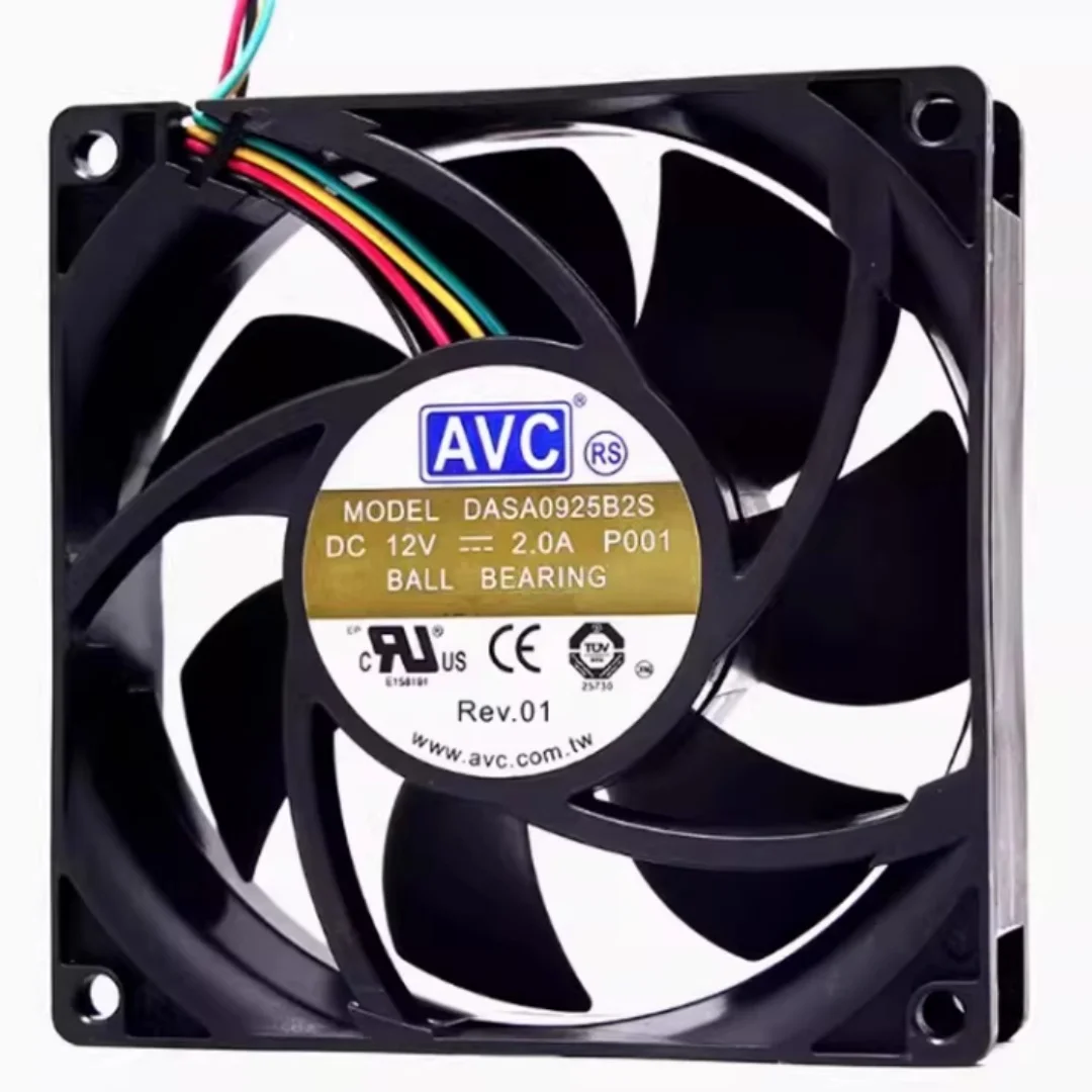 

Вентилятор для серверного корпуса AVC DASA0925B2S 12V 2.0A 9025 9 см, 4-проводной, с высоким воздушным потоком, усиленный