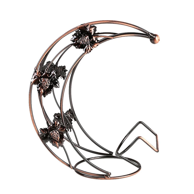 

Elegant Rack Home Accessories Decorations Moon Design Holder Bronze Color Premium Metal Material Handmade Non Toxic