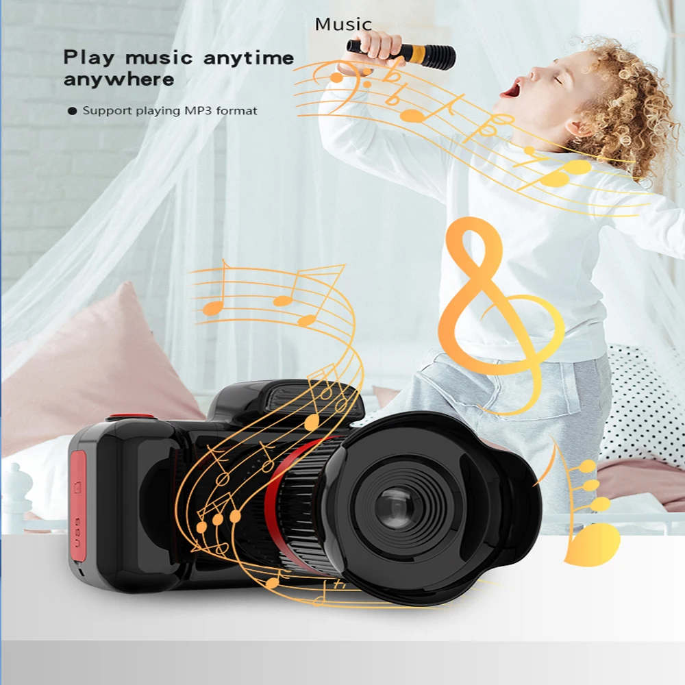 Kids Camera Toy, Extended Rotating Lens, 10x Rotating Digital Zoom, With Flash, 28 Megapixel, 1080P High-definition Camera, Perf