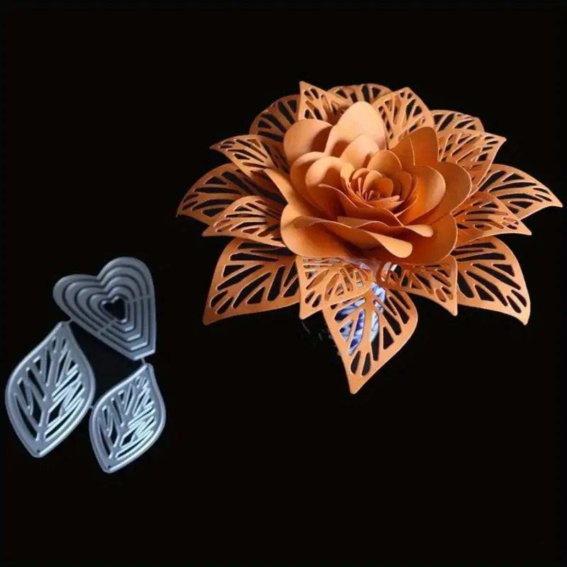 1/2Sets Lot 3D Flowers Leaves Stencil Metal Cutting Dies Scrapbooking Craft Dies Embossing Tools for DIY Card Making