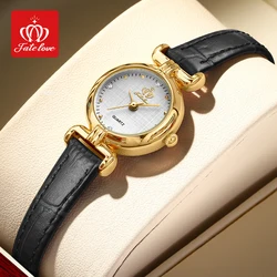 Fate Love 905 relojes elegantes de cuarzo para mujer, reloj de pulsera de cuero con esfera pequeña resistente al agua para mujer, reloj Original Retro para mujer