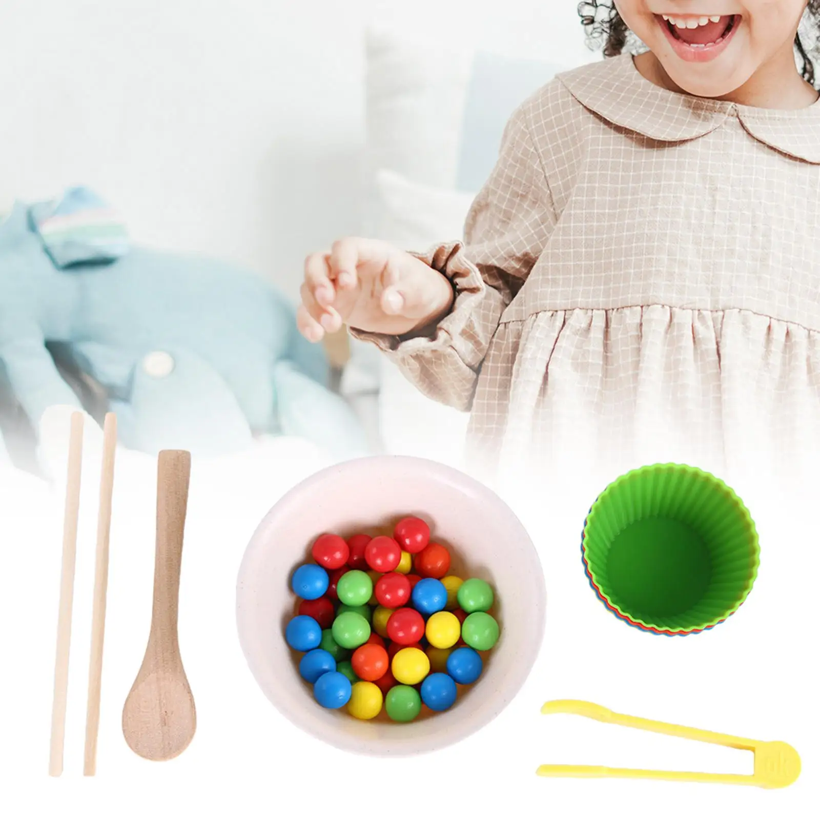 Bolas Montessori em Copos Brinquedo para Crianças, Educação Motora Fina, Aprendizagem Pré-Escolar, Seleção de Cores, Presentes para Crianças, Presentes para Meninos e Meninas