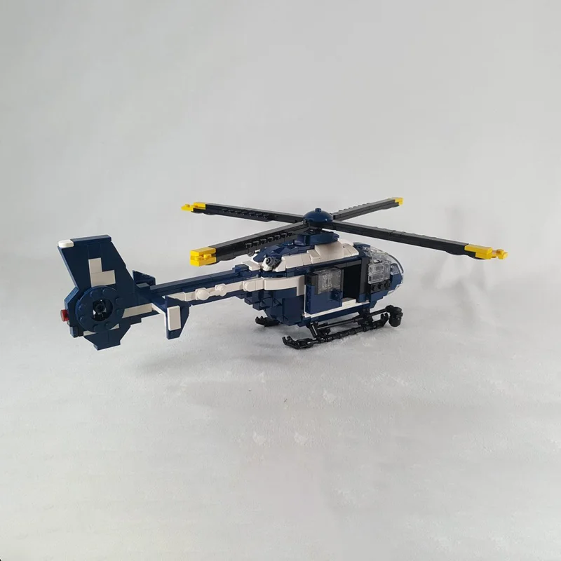 634 pièces, série de guerre, EC 135 gendarmerie, MOC, blocs de construction modulaires personnalisables, technologie, design simple, bricolage, jouet pour garçons, cadeau d'anniversaire