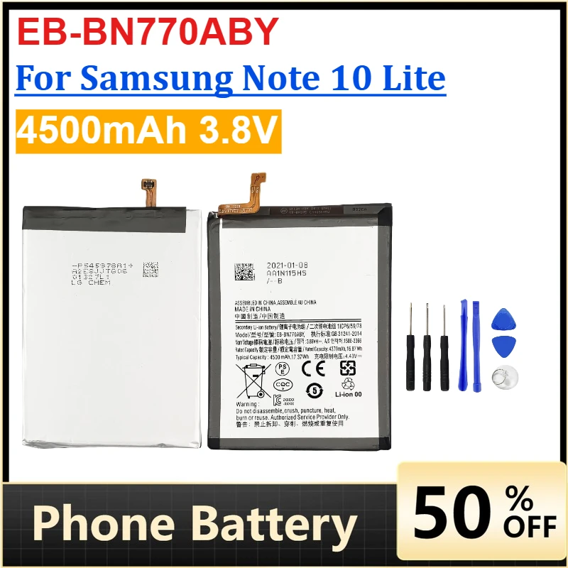 

EB-BN770ABY 4500mAh High Quality Replacement Mobile Phone Battery for Samsung Galaxy Note10 Lite Lithium Battery
