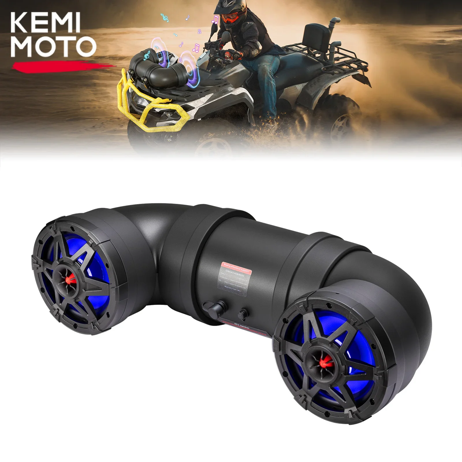 Sistema de Sonido Bluetooth para ATV, Altavoz Doble Impermeable de 8.0 Pulgadas con RGB, Compatible con Polaris Sportsman 570 y Can-Am Outlander