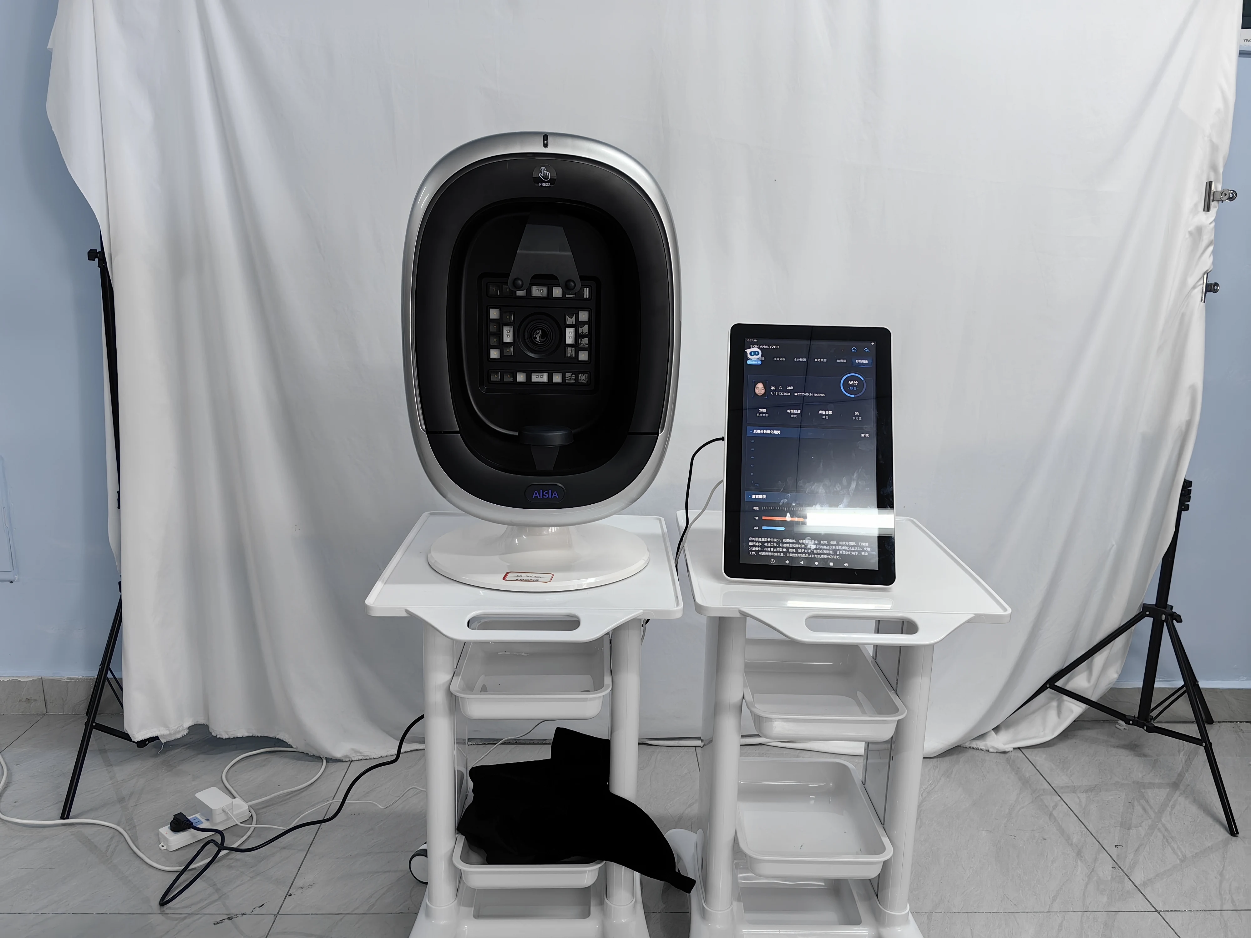 O1 ثلاثية الأبعاد AI محلل بشرة الوجه كشف مشكلة الجلد التشخيص 8 الطيف تحليل المهنية معدات صالون تجميل #2