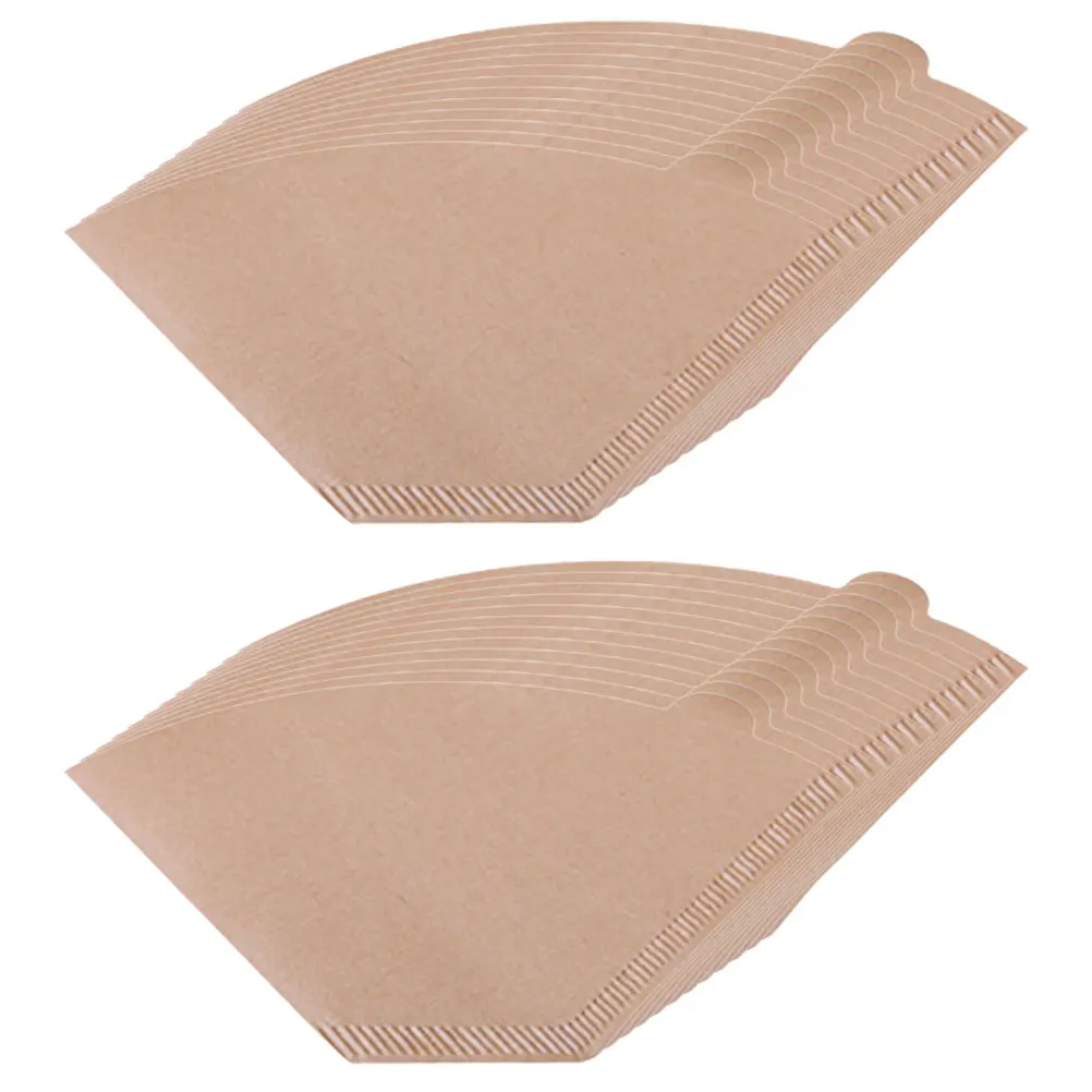 100 Uds papel de filtro de café portátil Espresso filtrado en tierra filtros de cono de goteo papeles desechables textura suave uso único
