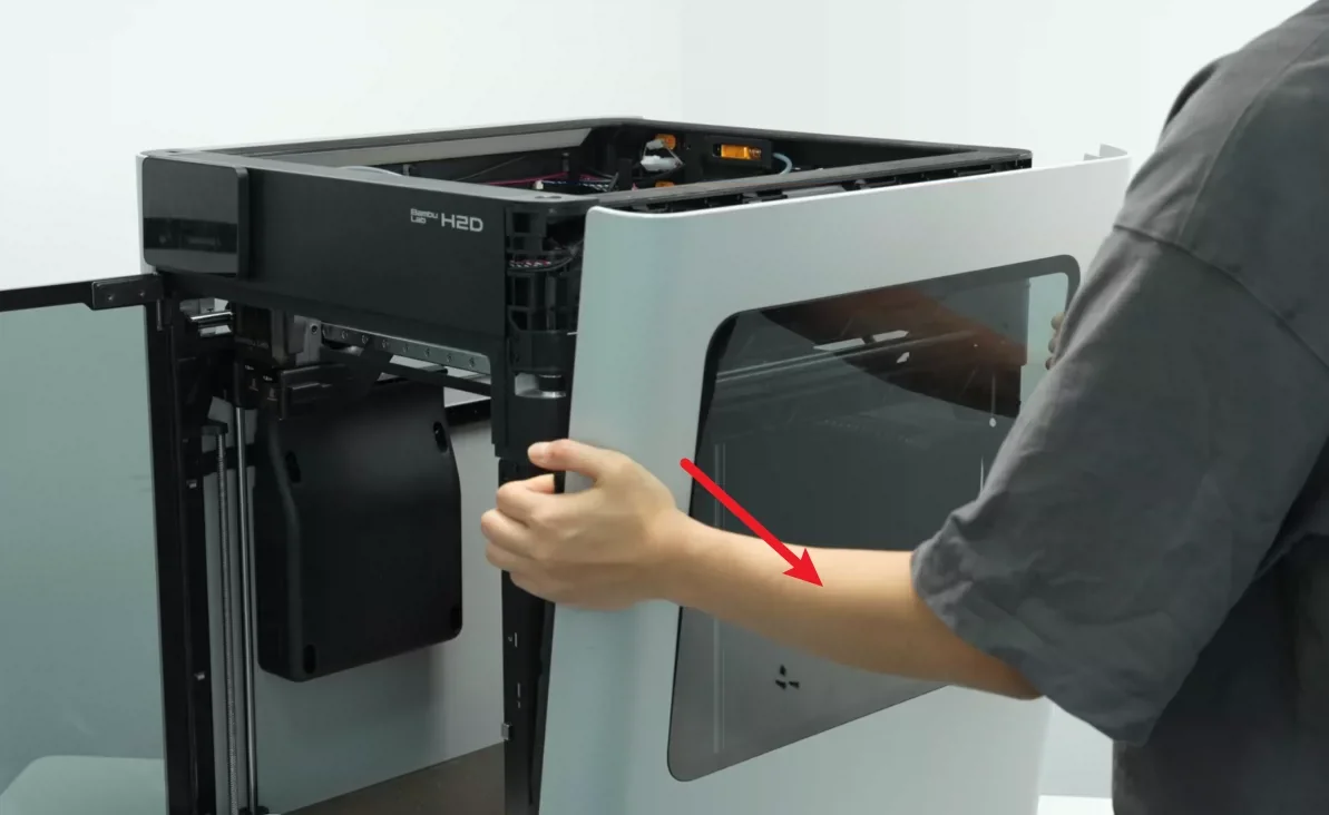Tuozhu Right Side Panel (with Glass window) 3D printer Accessories [Applicable to H2D