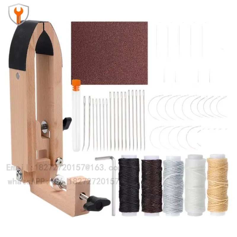 Leather splicing pony vest wooden desktop vest leather craft sewing DIY tools professional workshop supplies