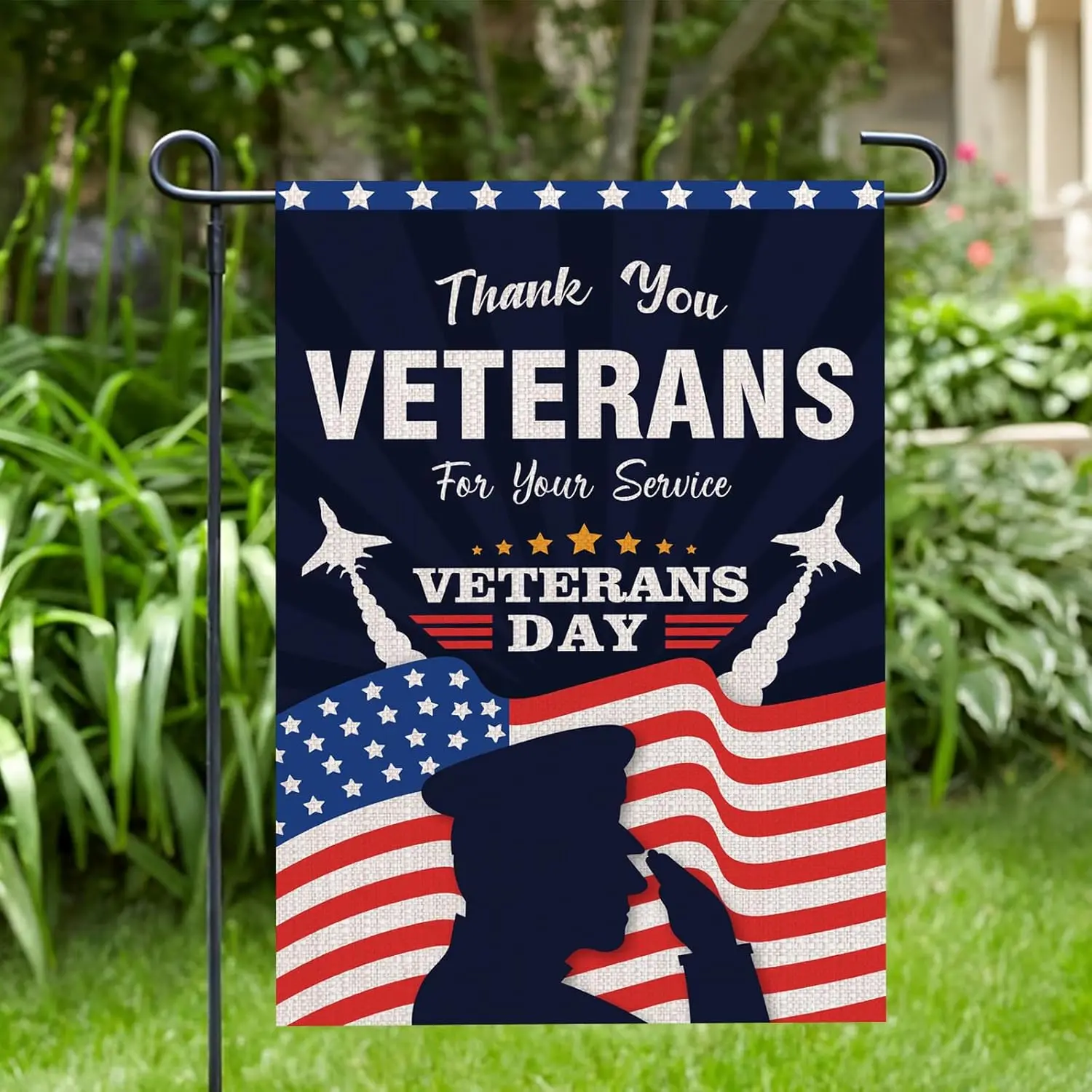 Kimini-Ki Veterans Day Thank You for Your Service Garden Flag, Veterans Day Garden Flag, Veterans Day Military Yard Flags, Thank