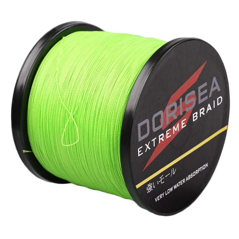 

DORISEA флуоресцентная зеленая 300 м 4-жильная многонитевая полиэтиленовая плетеная рыболовная леска 6-100LB