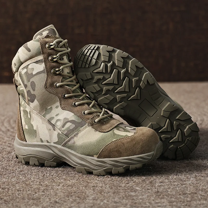 

New winter style men's camouflage extra-thick cotton boots for outdoor use in Northeast China anti-slip and cold-proof